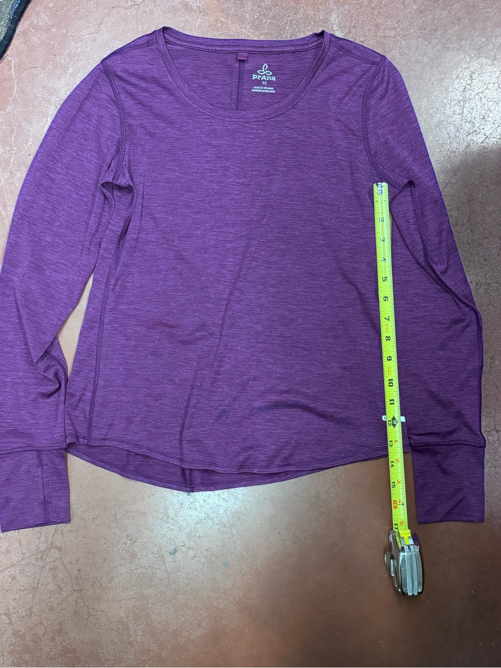 Prana Girls Long-Sleeve Crewneck Top - Heather Purple